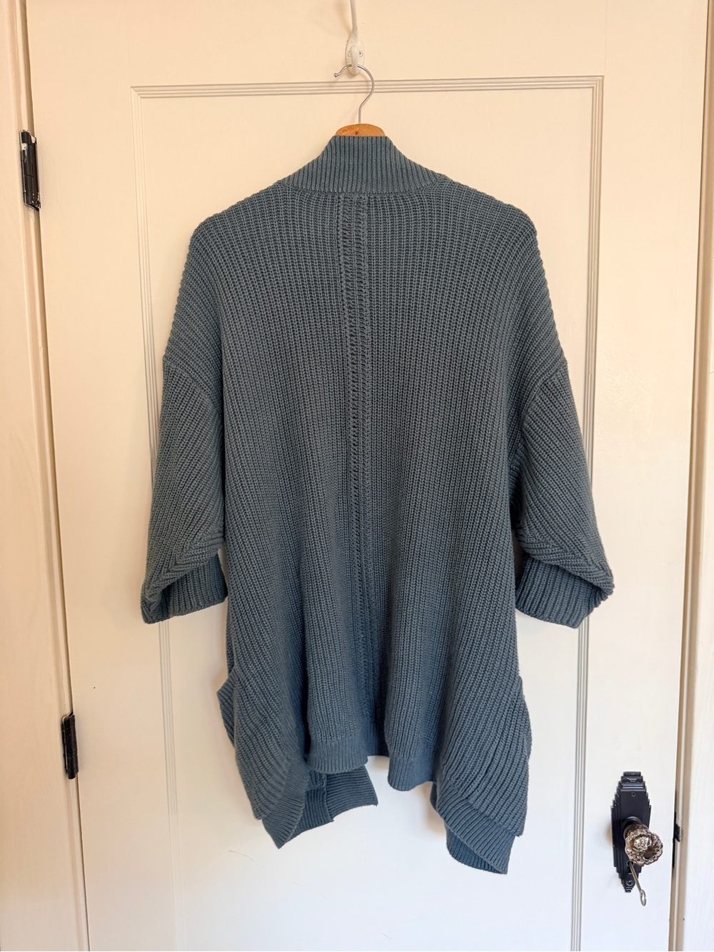 PACT 100% Organic Cotton Long Open Cardigan - Dusty Slate Blue XS / S - Picture 3 of 8